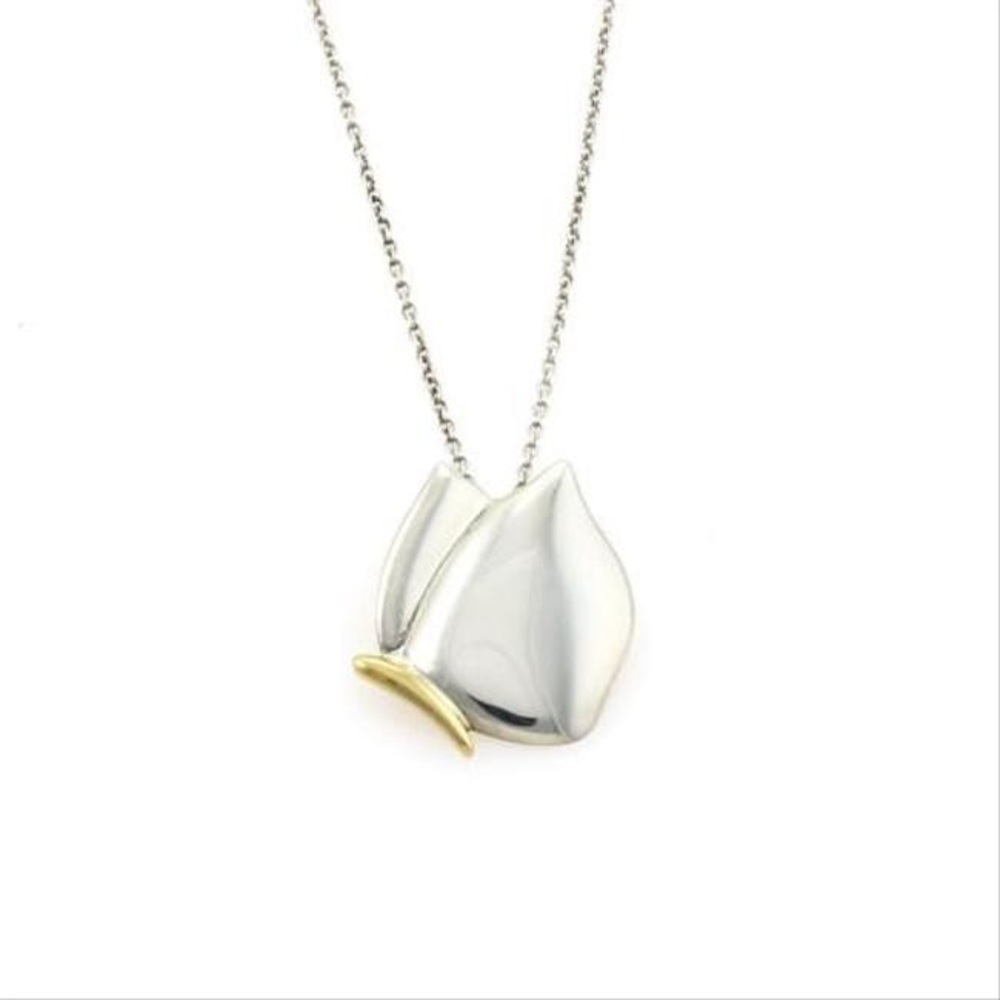 Vintage Tiffany & Co. Sterling Silver and Gold Butterfly Necklace